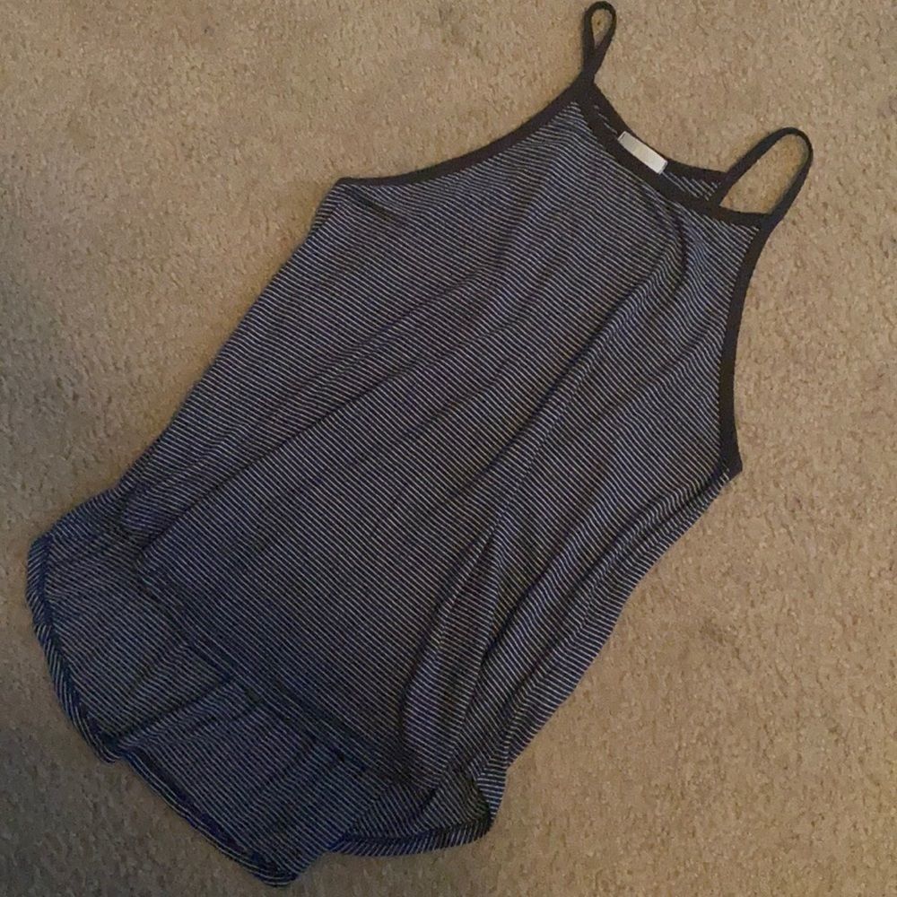 Size Small striped low high tank top